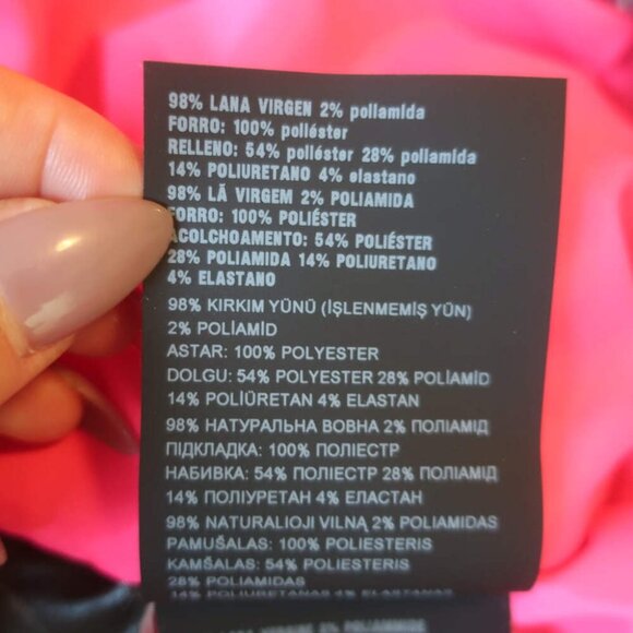 Prada Short Sleeve Tweed Puffer Jacket Pink Wool-Blend Size 38 - Picture 9 of 11